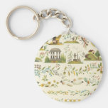 Vintage Floral Fabric (176) Keychain