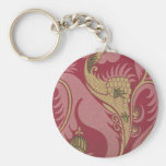 Vintage Floral Fabric (204) Key Chain
