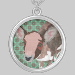 Vintage Floral Fawn Green Necklace necklaces
