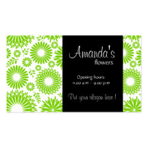 Vintage floral green Business Card