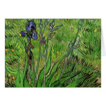Vintage floral,, Iris by Vincent van Gogh Cards