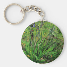Vintage floral,, Iris by Vincent van Gogh Keychains