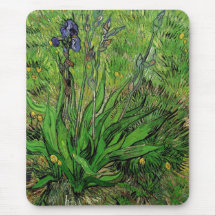 Vintage floral,, Iris by Vincent van Gogh Mousepads