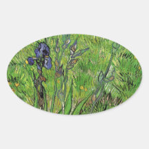Vintage floral,, Iris by Vincent van Gogh Sticker
