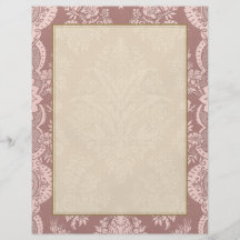 Vintage Floral on Rosy Beige Flyer
