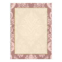 Vintage Floral on Rosy Beige Invitations