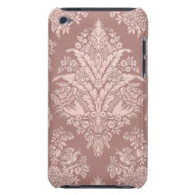 Vintage Floral on Rosy Beige iPod Touch Case