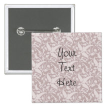 Vintage Floral Pattern 1 - Faded Red Pin