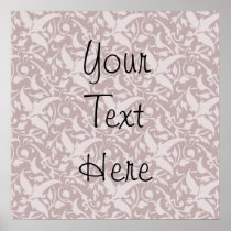 Vintage Floral Pattern 1 - Faded Red