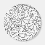 vintage floral pattern fridge magnets