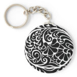 vintage floral pattern keychains