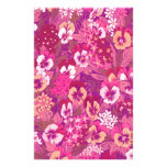 Vintage Floral Pink Pansy Stationary Customized Stationery