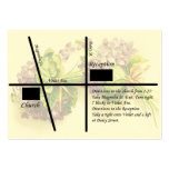 Vintage Floral Reception Maps Business Cards