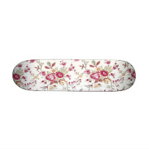 Vintage Floral Skate Board