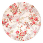 Vintage Floral Sticker Template