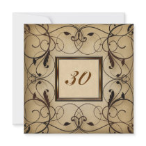 Vintage Floral Swirls Invite