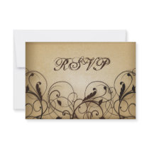 Vintage Floral Swirls RSVP