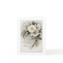 Vintage Floral "Thank You" Note Card