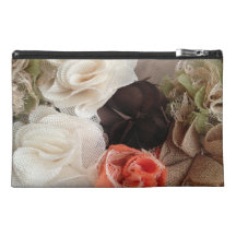 Vintage floral travel accessories bag