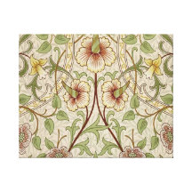 Vintage Floral Wallpaper Design - Daffodil Canvas Print