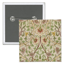 Vintage Floral Wallpaper Design - Daffodil Pin
