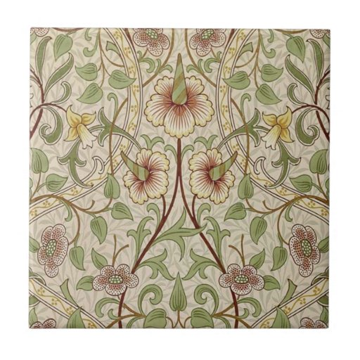 Vintage Floral Wallpaper Design - Daffodil Tiles | Zazzle