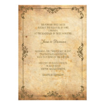 Vintage Floral Wedding Invitation