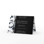 Vintage Floral Wedding Invitation Black & White cards