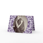 Vintage Floral Wedding Invitation Plum & White cards