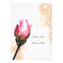 Vintage floral wedding invitation template