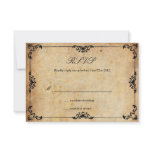 Vintage Floral Wedding RSVP Card Personalized Invite