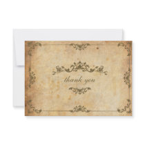 Vintage Floral Wedding Thank You Card