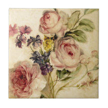 Vintage Florals from 18th Century Tiles