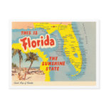 Vintage Florida Map postcards