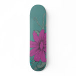 vintage flower butterfly vector art bright colours skateboards