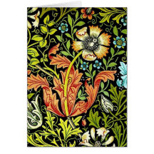 Vintage Flower Garden Design Card