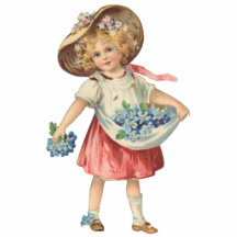 Vintage Flower Girl Photo Sculpture