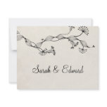 vintage flower plant invitations