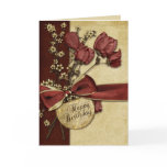 Vintage Flowers Birthday cards