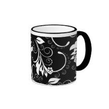 vintage flowers coffee mug