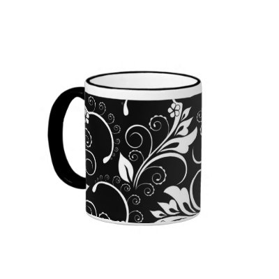 vintage flowers coffee mug by VioDeBlack