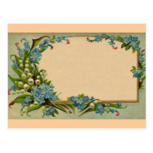 Vintage Flowers Postcard