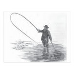 Vintage Fly Fishing Art Postcards