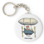 Vintage Flying Balloon & Propeller Motor Car keychains