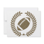 Vintage Football Olive Leaf and Star invitations