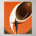 Vintage Football Player Kicking a Field Goal posters