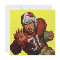 Vintage Football Player; Running Back Number 31 Invites