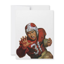 Vintage Football Player; Running Back Number 31 Personalised Invitations
