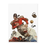 Vintage Football Player Running with the Ball Postcard