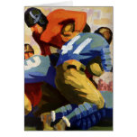 Vintage Football Players Playing a College Game Greeting Cards